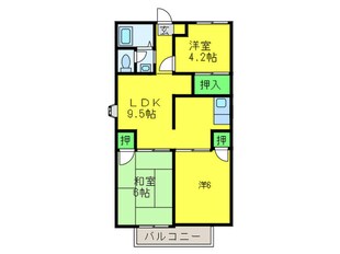 第２阪田ハイツの物件間取画像